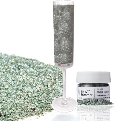 Miniatura 6 de Sip and Shimmer - Purpurina Comestible para Bebidas Oro Rosa para Cócteles, Vino, Champán, Cócteles sin Alcohol - Destellos para Cócteles - Grado