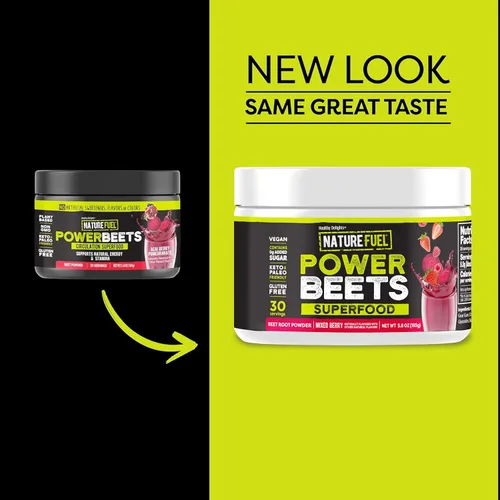Miniatura 2 de Healthy Delights Nature Fuel Power Beets, jugo de remolacha vegano en polvo, polvo de remolacha para la presión arterial alta, 0 g de azúcar