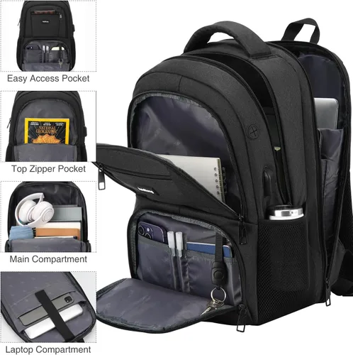 Miniatura 3 de Mochila para computadora portátil para hombres y mujeres, bolsa de computadora para la escuela universitaria, bolsa de computadora de regalo
