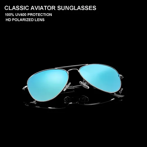 Miniatura 26 de Gleyemor Lentes de sol polarizados estilo aviador para niños y niñas, jóvenes, adolescentes, dos tamaños de 1.969 in y 2.047 in