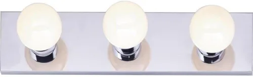 Miniatura 7 de Nuvo Lighting SF77/188 Lámpara de Tocador Transicional de Tres Luces en Acabado de Latón Pulido/Fundido