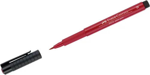 Faber-Castell Art & Graphic Pitt Artist Pen Brush Tinta India, Rojo Carmesí Profundo, Pincel de Tinta Pitt Único, Para Arte, Manualidades, Dibujo,