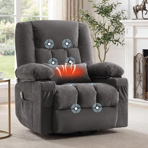 Miniatura 12 de BOSMILLER Sofá reclinable con portavasos para sala de estar, sofá manual de 3 asientos, reclinable con bolsillo lateral