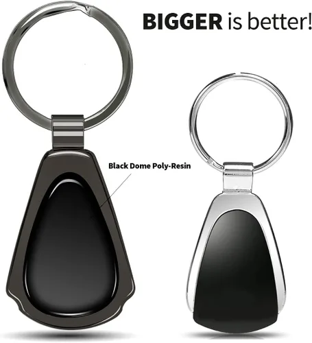 Miniatura 5 de iPick Image for Ford Mustang GT Black Dome Metal Teardrop Key Chain