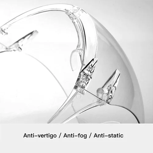 Miniatura 3 de Paquete de 2 cubrebocas de plástico antivaho mejorado, protector facial transparente con almohadilla antideslizante para la nariz, protector bucal