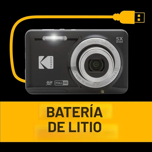 Miniatura 7 de KODAK PIXPRO FZ55-BK - Cámara digital de sensor CMOS de 16 MP con zoom óptico de 5X, gran angular de 28 mm, video Full HD de 1080P, pantalla LCD