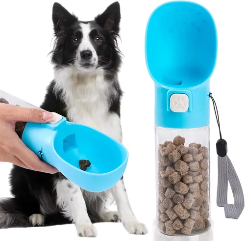 Miniatura 12 de Colorday Dispensador de golosinas de mano para perros, bolsa integrada para clicker y golosinas, comedero de mano para entrenamiento de cachorros