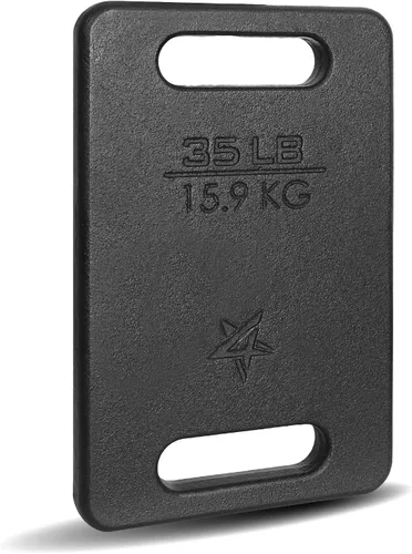 Miniatura 7 de Yes4All Cast Iron Rucking Weight for Backpack, Training Weight Plate with Ergonomic Rounded Handle, Protective Glossy Finish for Weighted Walking