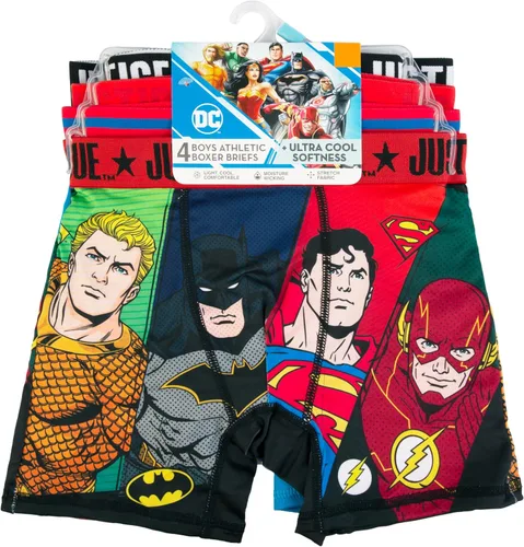 Miniatura 4 de DC Comics Calzoncillos bóxer de superhéroe para niño con Batman, Flash, Superman y más, tallas 4, 6, 8, 10, 12