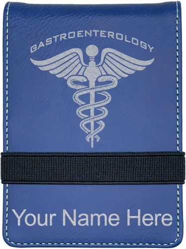 Miniatura 13 de LaserGram Mini Padfolio con bloc de notas y bolígrafo, gastroenterología, grabado personalizado incluido (rosa)