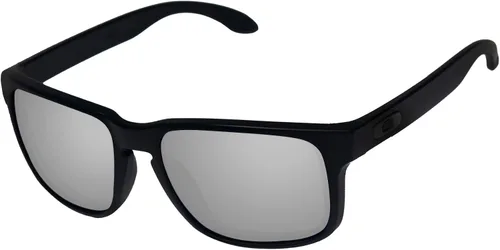 Miniatura 3 de LenzReborn Reemplazo de lentes polarizadas de alto impacto para Oakley Holbrook XL OO9417 Sunglass - Negro oscuro+gris plateado+rojo fuego+azul