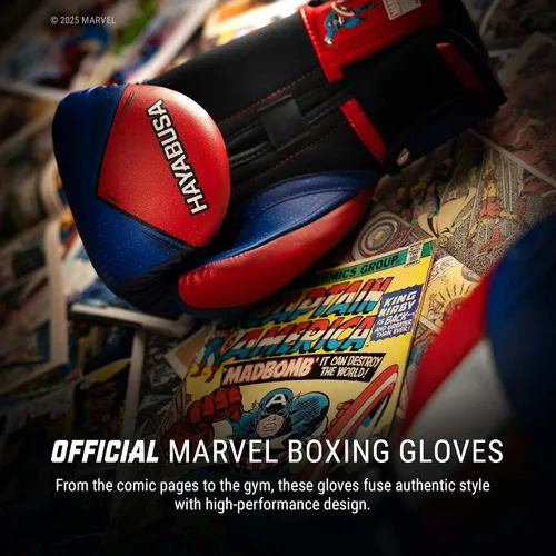 Miniatura 3 de Hayabusa Marvel - Guantes de boxeo clásicos para hombres, mujeres y niños – Con licencia oficial 16 oz 12 oz 8 oz 6 oz Entrenamiento, sparring