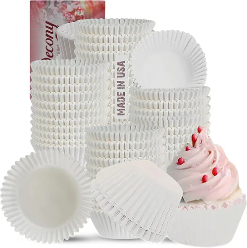 Miniatura 3 de Moldes para cupcakes, 500 unidades, hechos en Estados Unidos, para hornear magdalenas, brownies, papel de grado alimenticio, inodoro, antiadherente