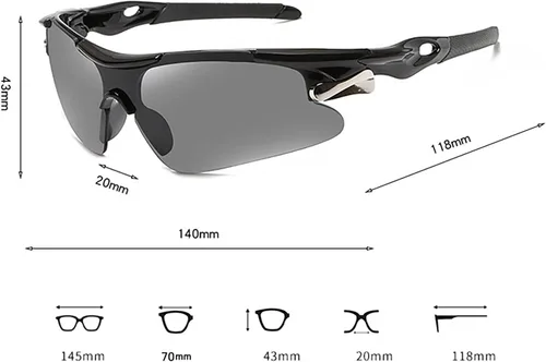 Miniatura 6 de Gafas de sol deportivas para bicicleta de carretera, ciclismo de montaña, gafas de protección amarillo blanco