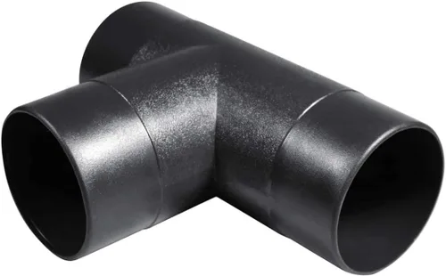 POWERTEC 70107V 4" T-Fitting para manguera de recolección de polvo, 1 paquete