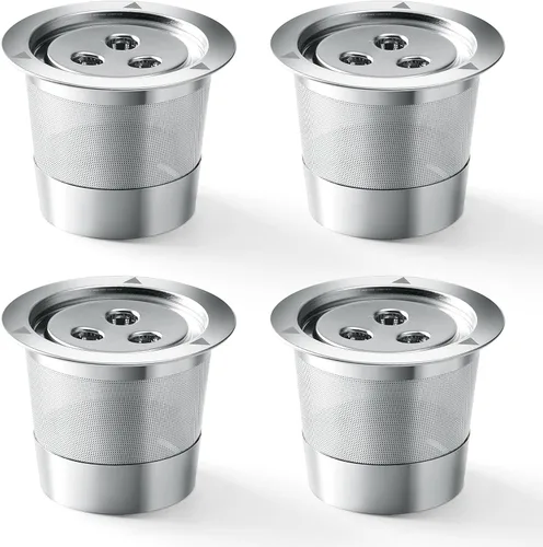 Miniatura 13 de Cápsulas Ninja K Cups reutilizables de acero inoxidable compatibles con la máquina Ninja CFP201 CFP301 Dual Brew Pro, cápsulas de café rellenables 1