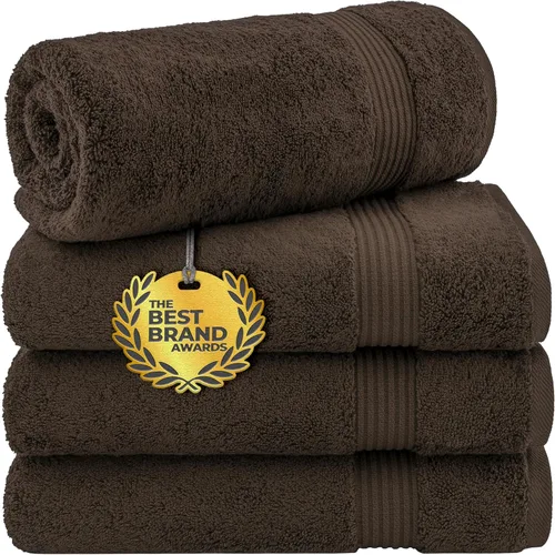 Miniatura 60 de Cotton Paradise - Juego de 4 toallas de mano para baño, 100% algodón turco, toallas suaves y absorbentes para la cara, toallas de mano color gris