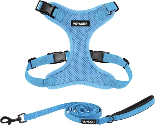 Miniatura 14 de Best Pet Supplies Voyager Step-in Lock - Arnés para mascotas con correa reflectante para mascotas, con mango de neopreno de 5 pies, soporta