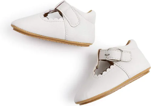Miniatura 4 de SOFMUO Zapatos deportivos de cuero con cordones para bebés, niños y niñas, suela de goma suave, mocasines Oxford para recién nacidos