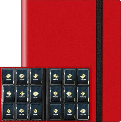 Miniatura 20 de Carpeta de tarjetas de 4 bolsillos para 160 fundas, carpeta de tarjetas Ablum para colección de tarjetas intercambiables para tarjetas deportivas