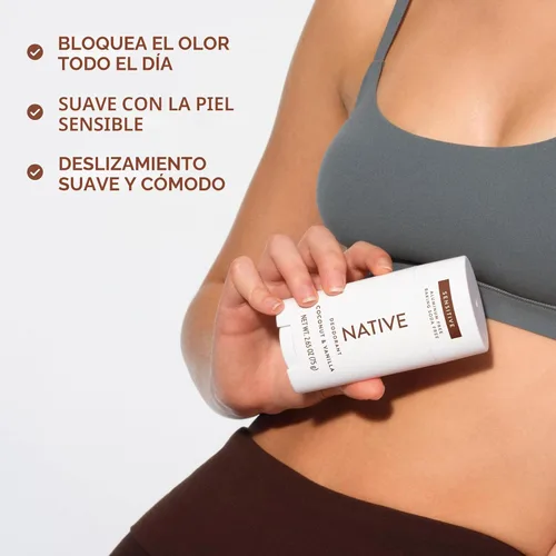 Miniatura 7 de Native El desodorante Sensitive contiene ingredientes derivados de forma natural, control de olores de 72 horas, desodorante para mujeres y hombres