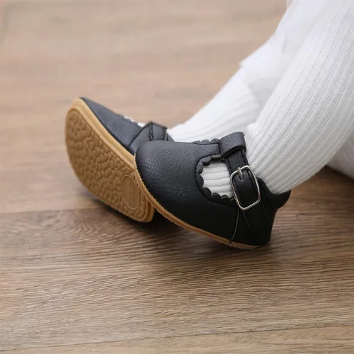 Miniatura 6 de myppgg Zapatos planos Mary Jane para bebé niña, con lazo brillante, vestido de princesa, zapatos de cuna antideslizantes para niños pequeños que