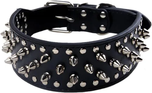 Miniatura 8 de Collar de perro con tachuelas, collar de perro de cuero con pinchos de 2 pulgadas para perros medianos y grandes Pit Bull Mastiff Bully Boxer