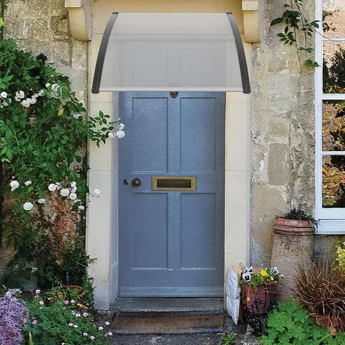 Miniatura 2 de 2 toldos para puerta de ventana de 40 x 40 pulgadas, toldo para exteriores, cubierta de policarbonato para puertas de entrada, toldo de entrada