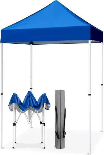 Miniatura 56 de EAGLE PEAK Toldo instantáneo de 5 x 5 con paneles de pared de 4 lados, pequeña tienda de campaña portátil desplegable con bolsa de transporte