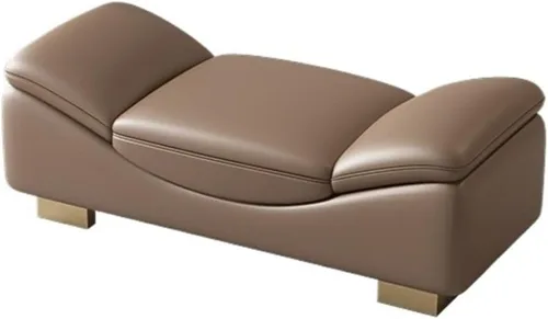 Miniatura 9 de LSLYTQ - Banco de dormitorio para el extremo de la cama, banco de entrada interior con patas de metal, banco otomano acolchado para sala de estar