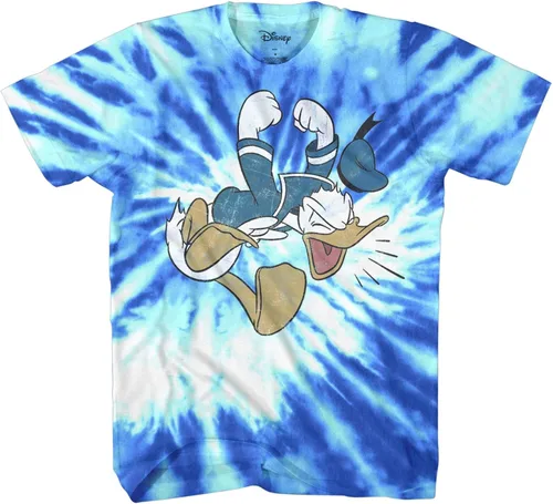Miniatura 3 de Disney Camiseta tamaño matrimonial de Donald Duck Tantrum para hombre, Azul Patchwork