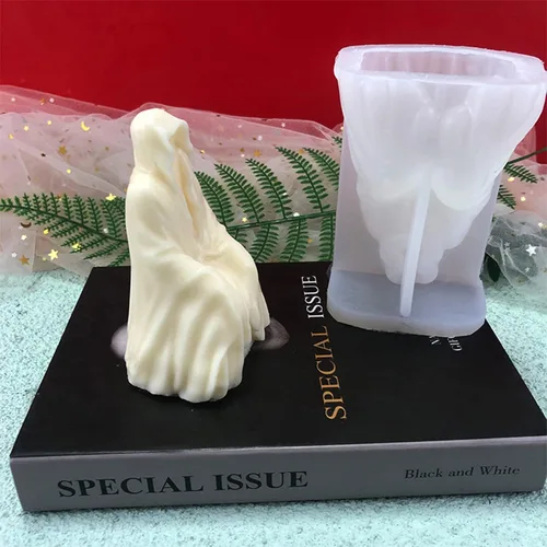 Miniatura 4 de Molde de vela fantasma, molde de silicona de fundición de resina de Dios de la Muerte para bricolaje, velas de aromaterapia, cera de yeso
