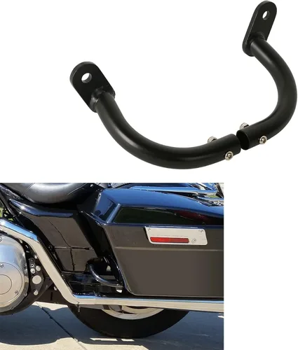Miniatura 8 de TCT-MOTORPARTS Soporte de protección de alforja con bracket se adapta a Harley Touring FLHT modelos 97-08 Negro