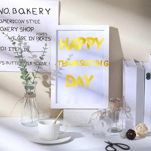 Miniatura 8 de TaoBary 8 hojas de calcomanías de letras adhesivas de vinilo, letras en mayúsculas para decoración de ventanas de buzón