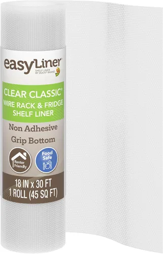 Miniatura 17 de Duck Brand Clear Classic Easy Liner - Revestimiento para estantes, no adhesivo, transparente, 24 pulgadas x 10 pies