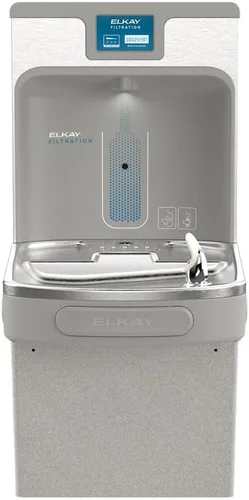 Elkay LZS8WSLP EZH2O Estación de llenado de botellas y fuente filtrada, gris claro, 120 V