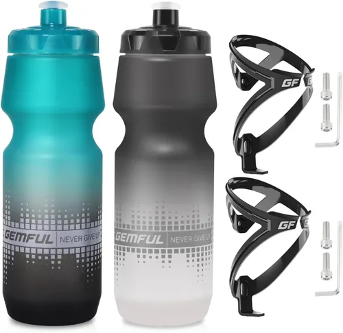 Miniatura 7 de GEMFUL Bike Water Bottle Holder and Bicycle Bottle Combo Cycling Water Bottle Cage 24oz 750ml Bpa Free Leakproof for Mountain Road Bikes Riding Cycle