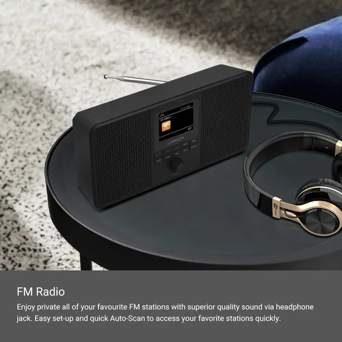 Miniatura 5 de LEMEGA IR4S Radio WiFi de Internet Estéreo, Radio Digital FM, Spotify Connect, Altavoz Bluetooth, Reloj de Alarma Dual, 40 Preajustes, Salida