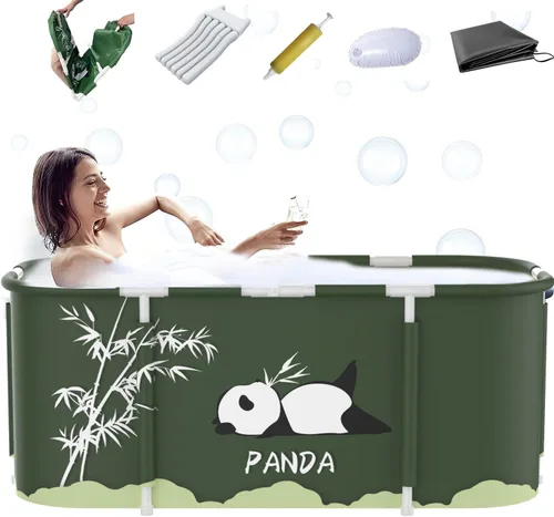 Miniatura 7 de Bañera portátil para cabina de ducha, bañera plegable grande de 47 pulgadas para adultos, bañera japonesa plegable independiente para baño familiar