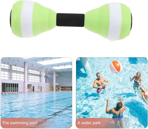 Miniatura 5 de Equipo de fitness, 2 mancuernas de agua ligeras para ejercicio acuático, mancuernas de espuma EVA para agua, barra de mano para piscina, ejercicio