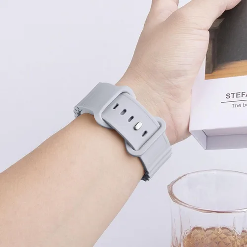 Miniatura 6 de Correas de silicona compatibles con Apple Watch Band Ultra de 1.929 in 1.811 in 1.772 in 1.732 in 1.614 in 1.496 in 1.575 in 1.654 in para mujeres