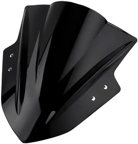 Miniatura 5 de Amazicha Parabrisas para Kawasaki Ninja 300 EX300R EX300 2013 2014 2015 2016 2017 (negro) pantalla deflector de viento de doble burbuja