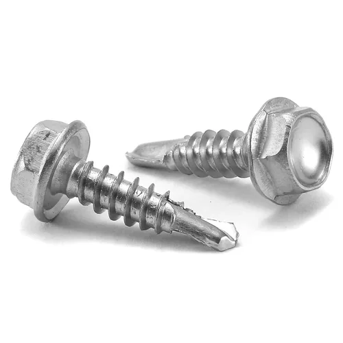 Tornillos de chapa metálica #8 x 3/4 pulgadas, 100 tornillos de acero inoxidable 410 tornillos autorroscantes rápidos de acero inoxidable 410 SG TZH