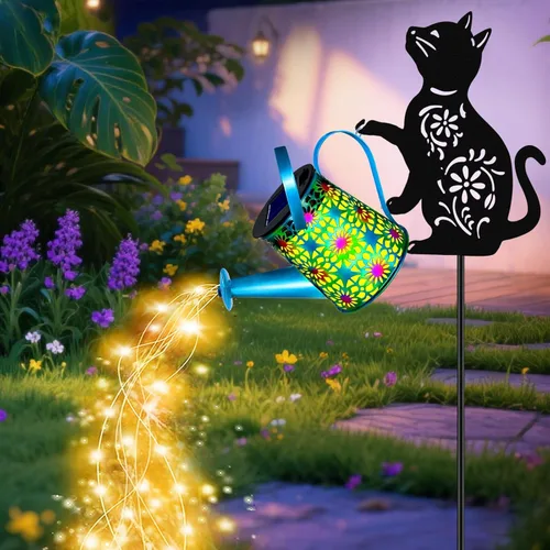 Miniatura 8 de Luces solares para regadera, linterna colgante de conejo, luces solares al aire libre, regalos para amantes de los conejos para mamá, mujeres