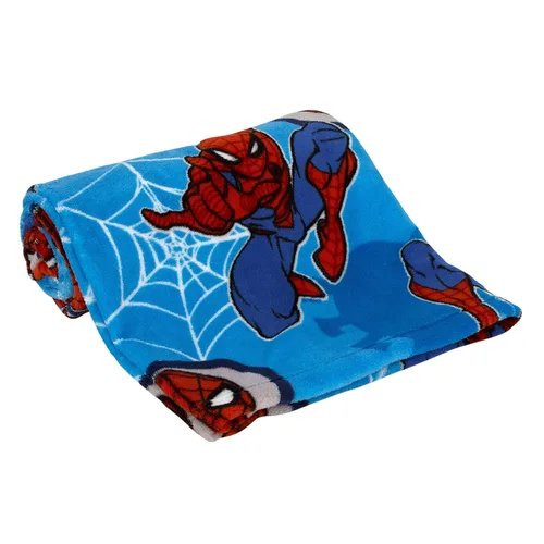 Miniatura 3 de Disney Marvel Spiderman Wall Crawler - Manta para niños pequeños, color rojo, blanco y azul
