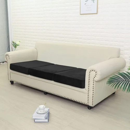 Miniatura 2 de Jonuiony Funda universal para sofá resistente al desgaste, fundas de terciopelo elástico para cojín separado para sofá, fundas de sofá en forma de L
