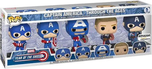 Miniatura 3 de Funko Pop Marvel: Year of The Shield - Capitán América a través de las edades 5 unidades - Personajes estándar de Disney - Exclusivo de Amazon