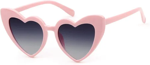 Gafas de sol con forma de corazón para mujer, gafas retro estilo vintage de ojo de gato para regalo de Navidad
