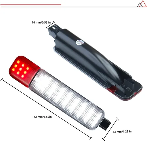 Miniatura 7 de 4 luces LED para panel de puertas interiores compatibles con Chevy Silverado GMC C/K, Sierra 1500 2500 3500, Suburban, Avalanche, Hum-mer H2 Yukon 4