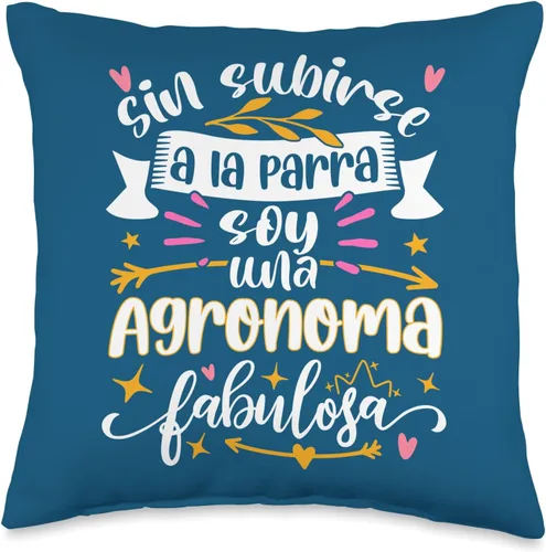 Regalo Original Para Agronoma Agricultura Regalos UNA Agronoma Fabulosa Divertido Mujer Ingeniera Agrónoma - Almohada de 16 x 16 pulgadas, multicolor